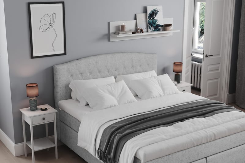 Belda Sengepakke 180x200 Fast - Lysegrå - Møbler - Senger - Komplett sengepakke