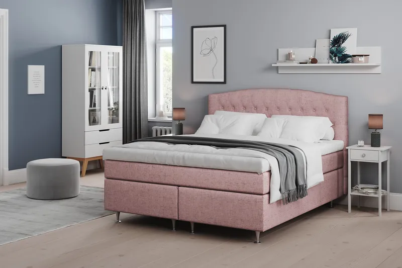 Belda Sengepakke 180x200 Medium - Rosa - Møbler - Senger - Komplett sengepakke