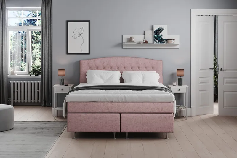 Belda Sengepakke 180x200 Medium - Rosa - Møbler - Senger - Komplett sengepakke