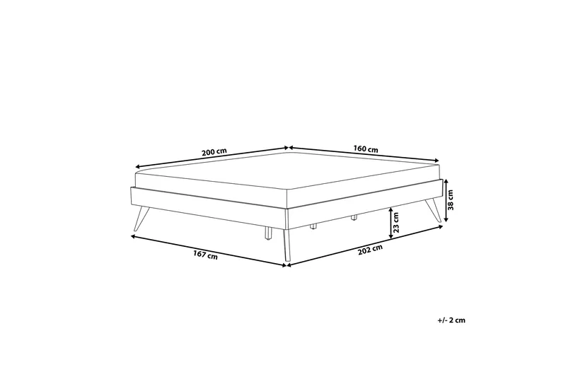 Benedik Sengramme 160x200 cm - Hvit - Møbler - Senger - Sengeramme & sengestamme