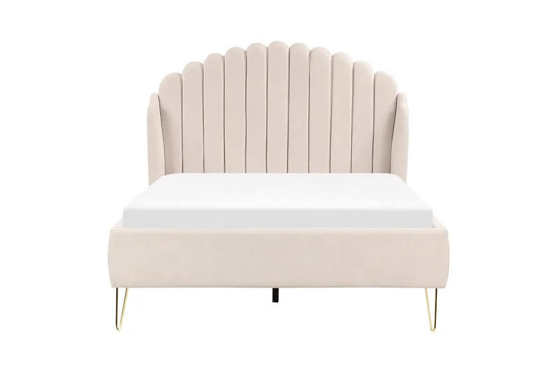 Benicio Sengramme 140x200 cm - Beige/Gull - Møbler - Senger - Sengeramme & sengestamme