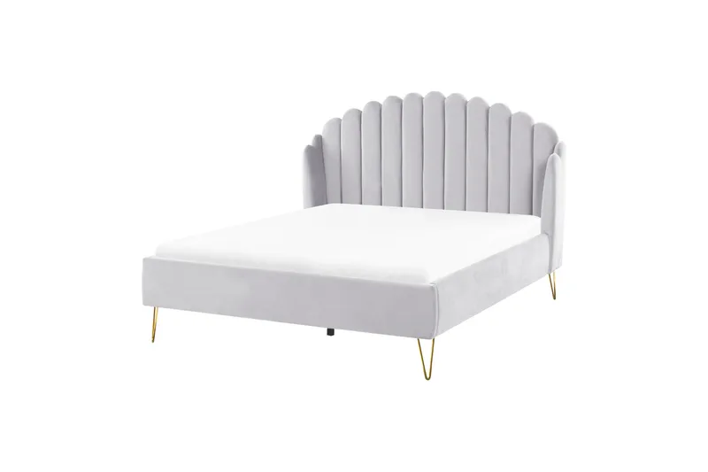 Benicio Sengramme 140x200 cm - Grå/Gull - Møbler - Senger - Sengeramme & sengestamme