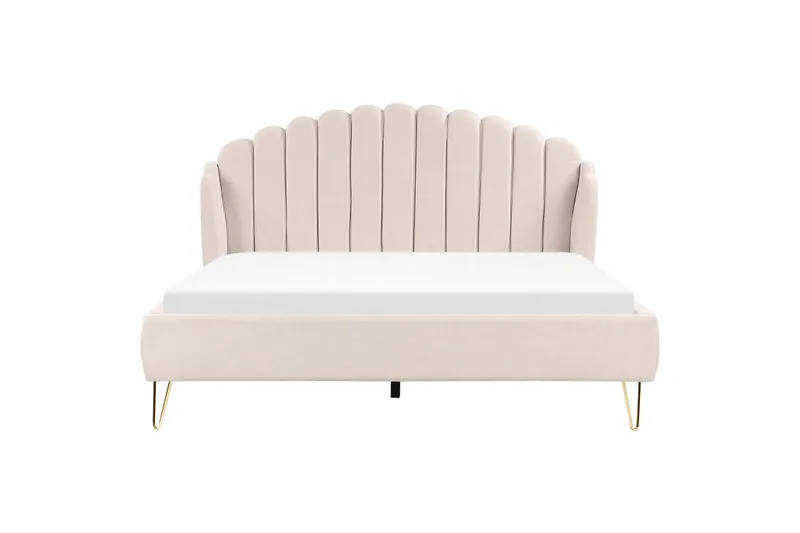 Benicio Sengramme 180x200 cm - Beige/Gull - Møbler - Senger - Sengeramme & sengestamme