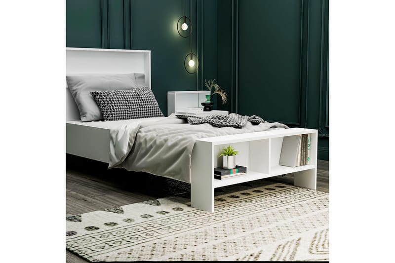 Berdez Sengeramme 99x215 cm - Hvit - Møbler - Senger - Sengeramme & sengestamme