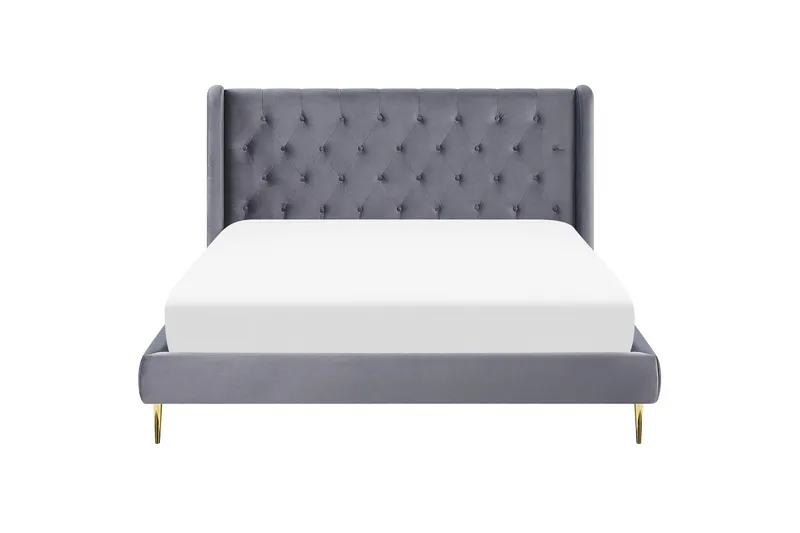 Bernie Sengramme 180x200 cm - Grå/Gull - Møbler - Senger - Sengeramme & sengestamme