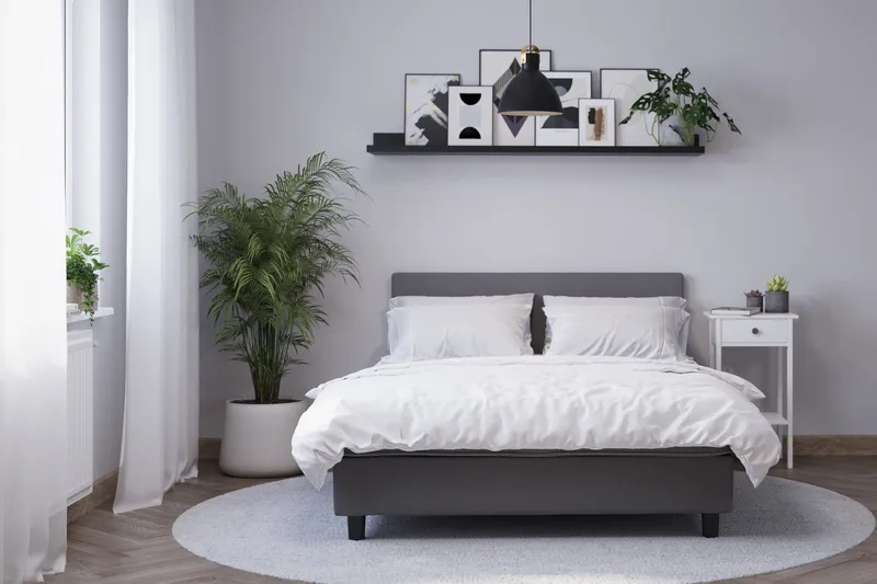 Billingen Komplett Sengepakke 140x200 cm - Grå - Møbler - Senger - Kontinentalsenger