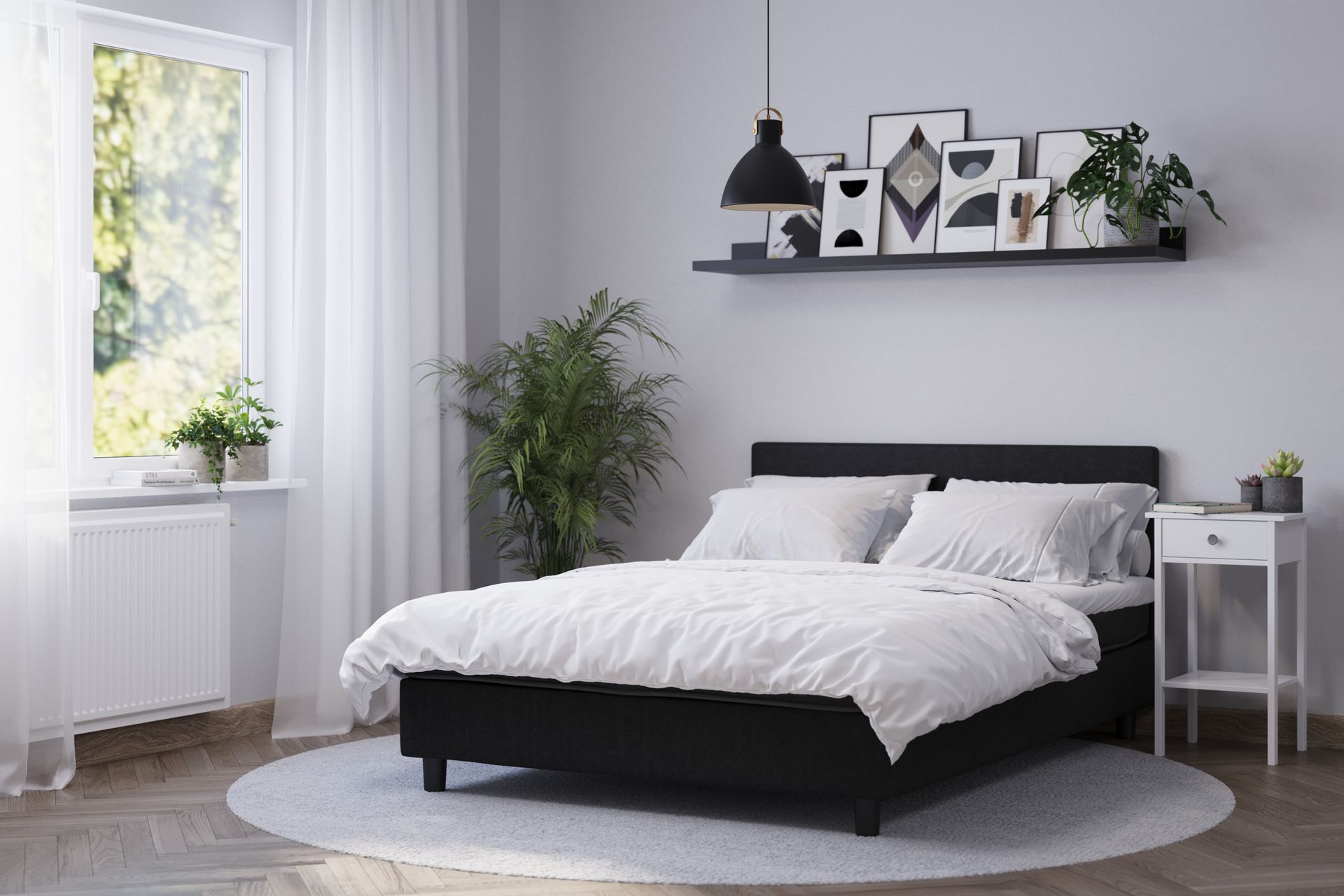 Billingen Komplett Sengepakke 140x200 cm - Svart - Møbler - Senger - Kontinentalsenger