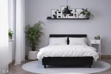 Billingen Komplett Sengepakke 180x200 cm - Svart - Møbler - Senger - Kontinentalsenger