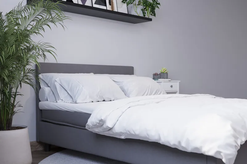 Billingen Kontinentalseng 90x200 cm - Grå - Møbler - Senger - Kontinentalsenger