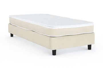 Billingen Kontinentalseng 90x200 cm i Stoff med Fasthetsgrad Medium - Beige - Møbler - Senger - Enkeltsenger