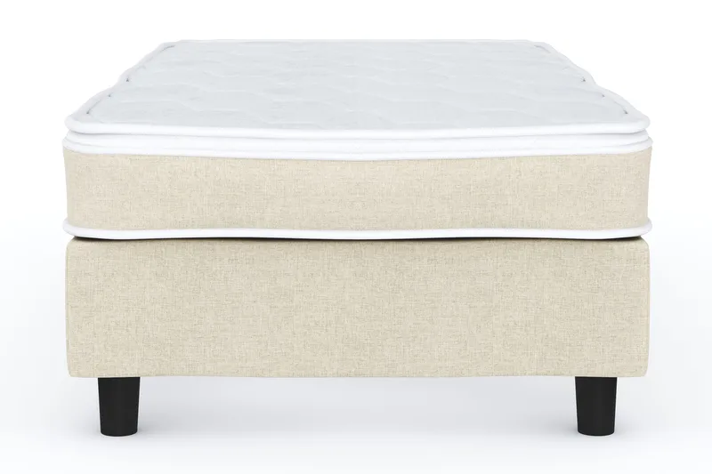 Billingen Kontinentalseng 90x200 cm i Stoff med Fasthetsgrad Medium - Beige - Møbler - Senger - Enkeltsenger