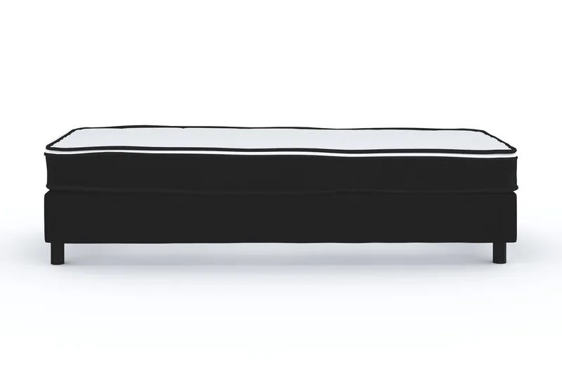 Billingen Kontinentalseng 90x200 cm i Stoff med Fasthetsgrad Medium - Svart - Møbler - Senger - Enkeltsenger