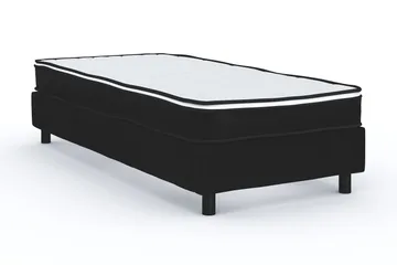 Billingen Kontinentalseng 90x200 cm i Stoff med Fasthetsgrad Medium - Svart - Møbler - Senger - Enkeltsenger