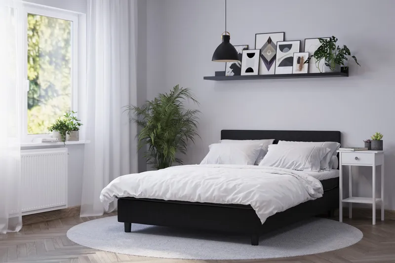 Billingen Kontinentalseng 90x200 cm - Svart - Møbler - Senger - Kontinentalsenger