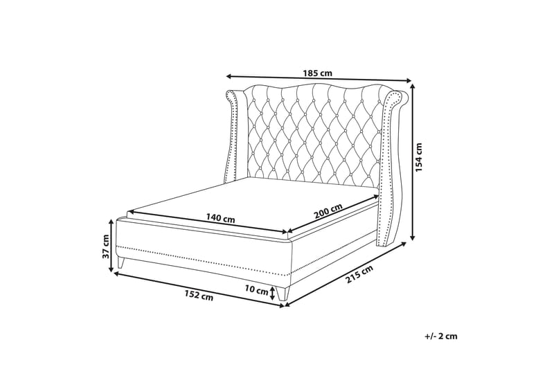 Bode Sengramme 140x200 cm - Beige - Møbler - Senger - Sengeramme & sengestamme