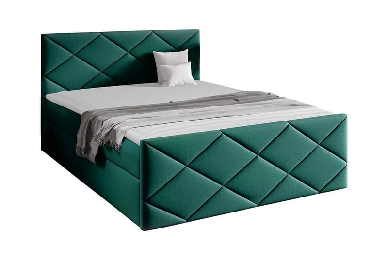 Boisdale Sengeramme 120x200 cm - Grøn - Sengeramme & sengestamme
