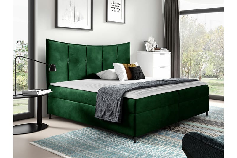Boisdale Sengeramme 120x200 cm - Mørkegrønn - Sengeramme & sengestamme