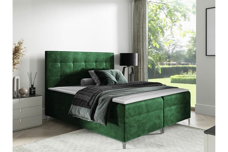 Boisdale Sengeramme 120x200 cm - Mørkegrønn - Sengeramme & sengestamme