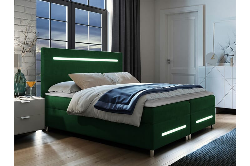 Boisdale Sengeramme 180x200 cm - Grøn - Sengeramme & sengestamme