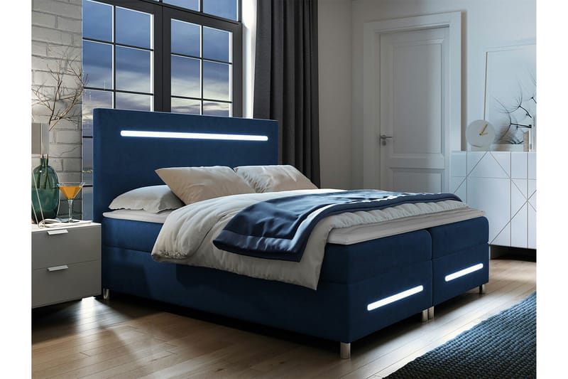 Boisdale Sengeramme 180x200 cm - Mørkeblå - Sengeramme & sengestamme