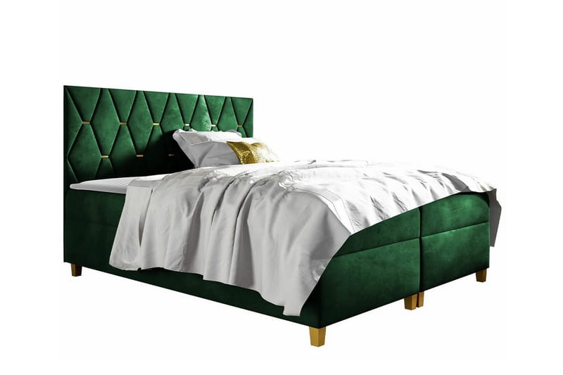Boisdale Sengeramme 180x200 cm - Mørkegrønn - Sengeramme & sengestamme