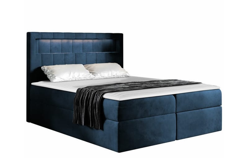 Boisdale Sengeramme 200x200 cm - Mørkeblå - Sengeramme & sengestamme