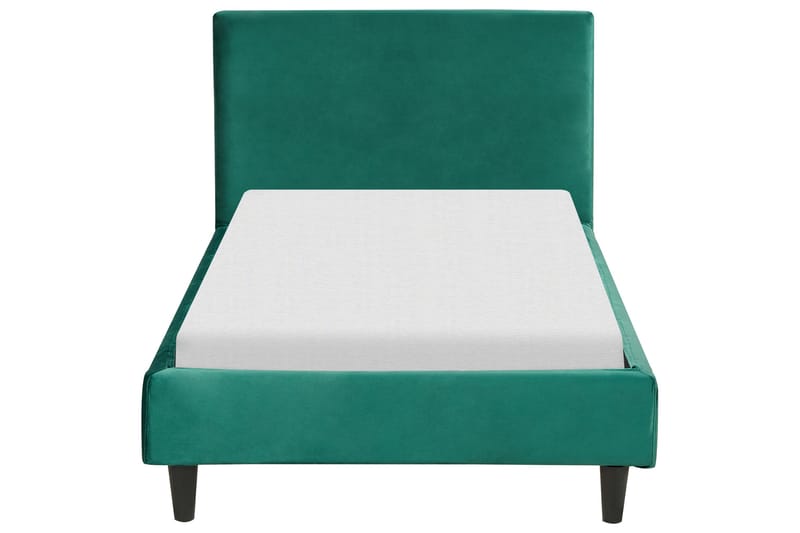 Bossom Sengeramme 90x200 cm i Fløyel med Sengegavl - Grønn - Møbler - Senger - Sengeramme & sengestamme