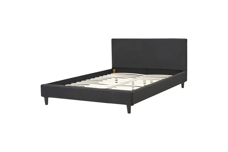 Bossom Sengramme 140x200 cm, Svart/Mørkt tre