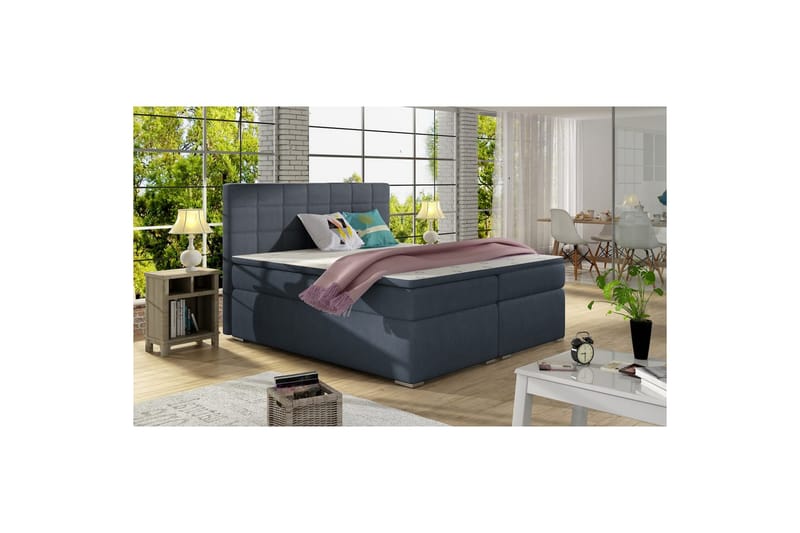 Box Spring Eltap Alice - 140x200 cm, Soro 76, Blå - Møbler - Senger - Kontinentalsenger