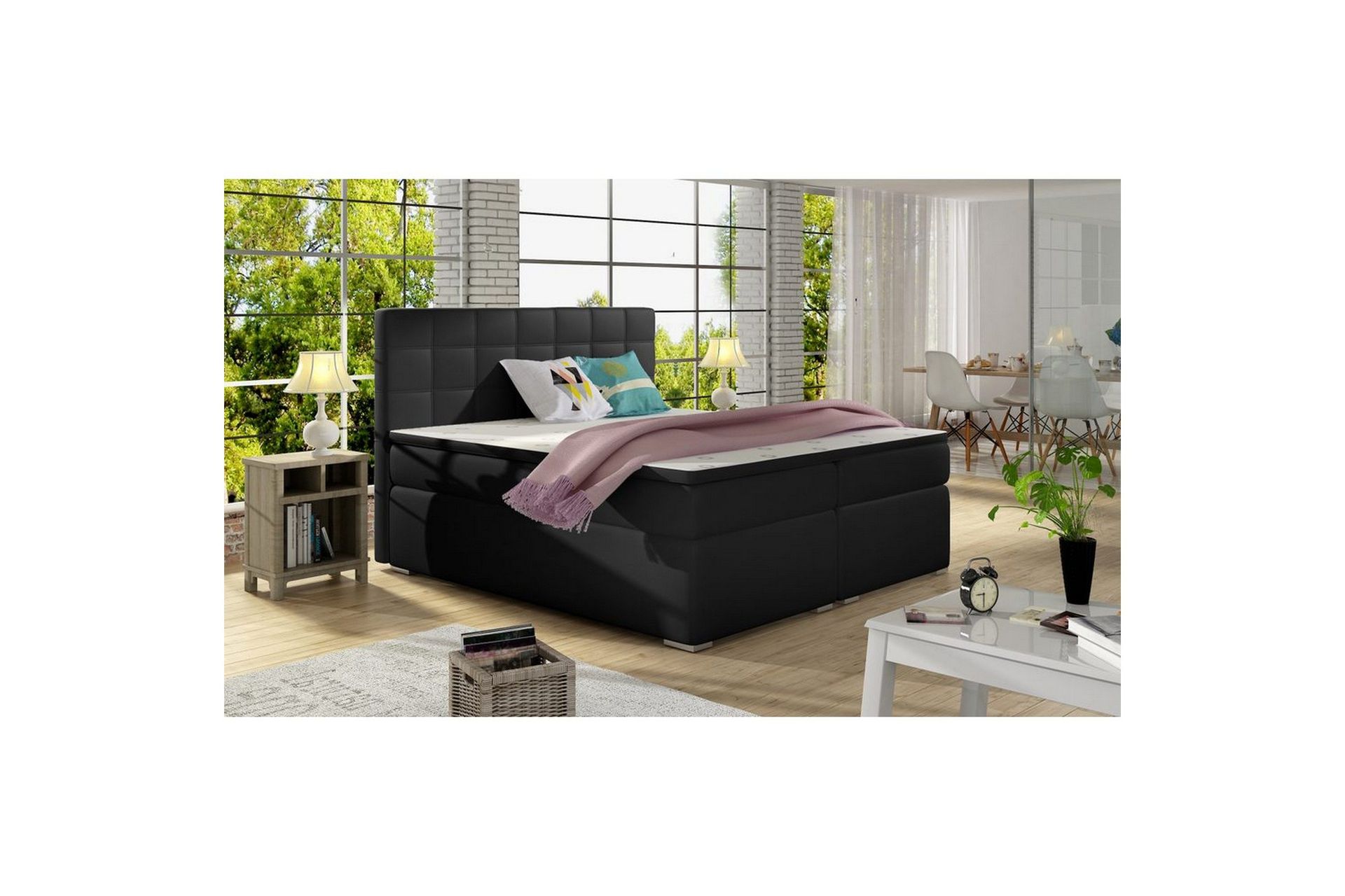 Box Spring Eltap Alice - 160x200 cm, Soft 11, Svart
