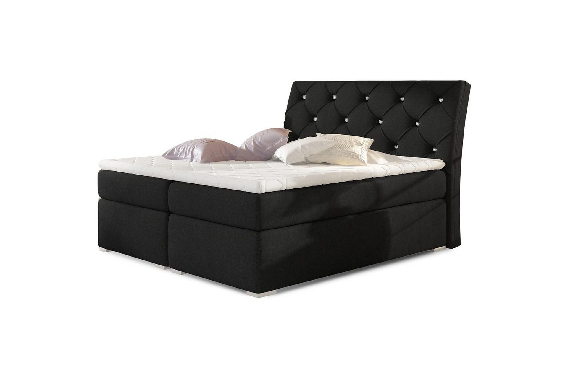 Box Spring Eltap Balvin - 140x200 cm, Sawana 14, Svart