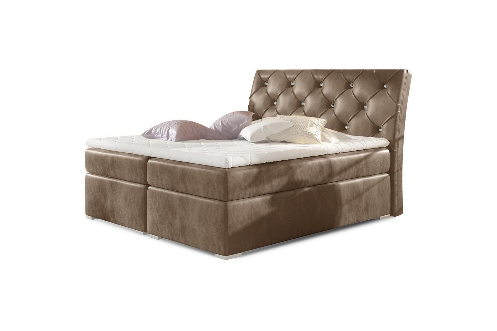 Box Spring Eltap Balvin - 160x200 cm, Monolith 09, Brun