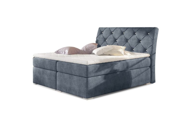 Box Spring Eltap Balvin - 160x200 cm, Omega 86, Blå - Møbler - Senger - Kontinentalsenger