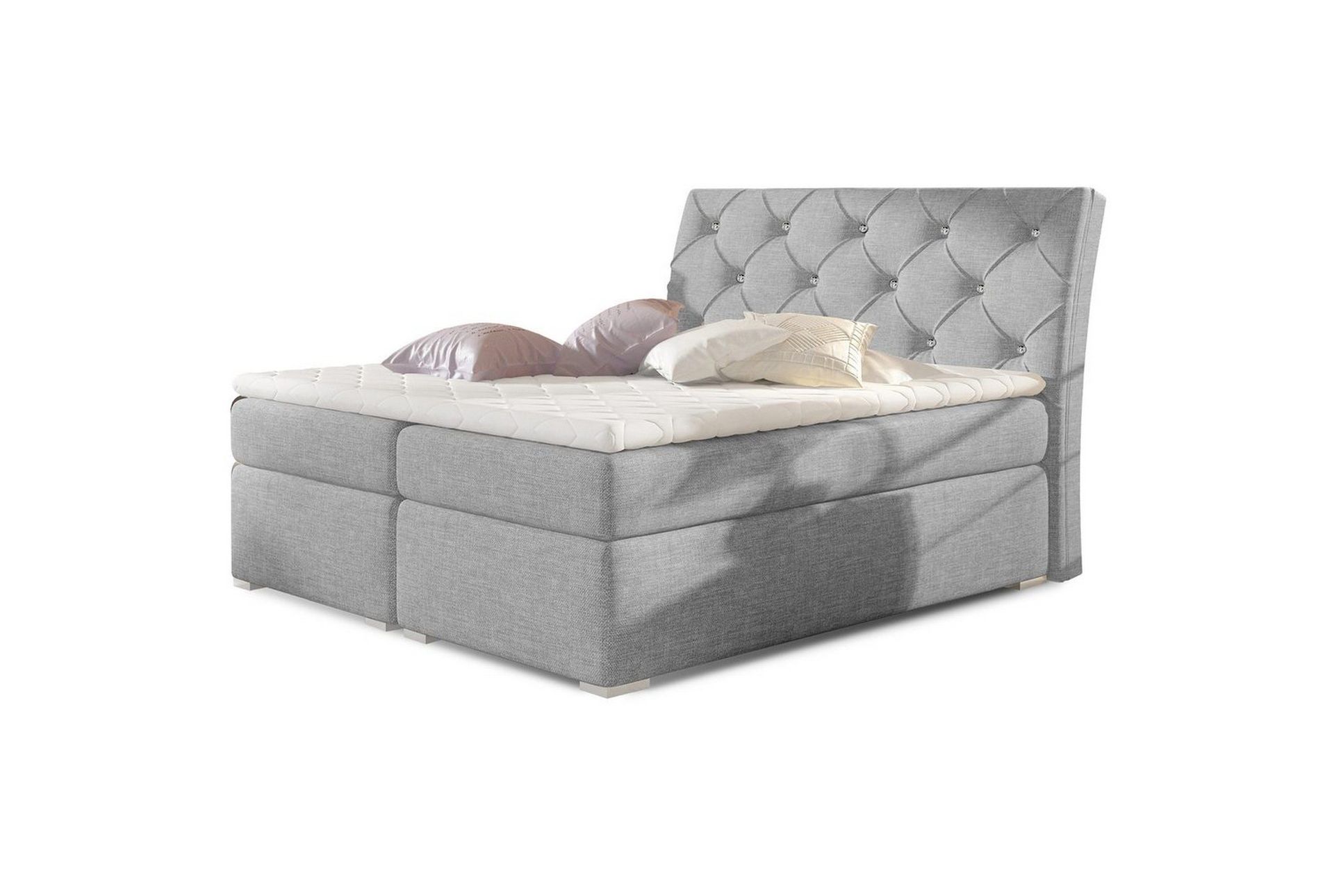 Box Spring Eltap Balvin - 160x200 cm, Sawana 21, Grå