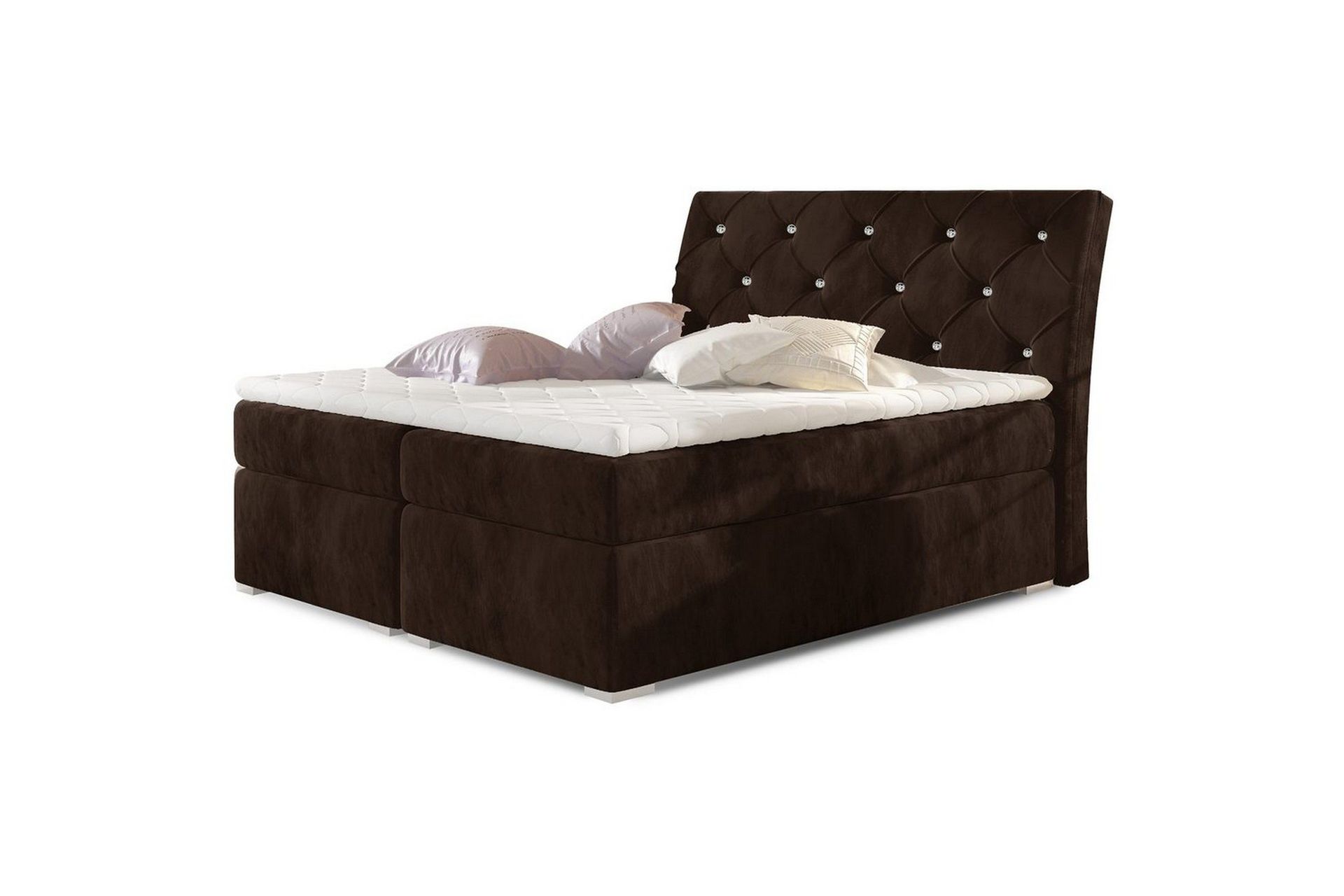 Box Spring Eltap Balvin - 180x200 cm, Kronos 06, Brun