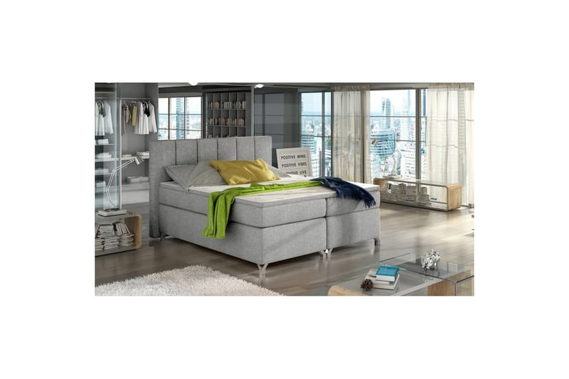 Box Spring Eltap Basilio - Sawana 21, Grå, 160x200 cm - Møbler - Senger - Kontinentalsenger
