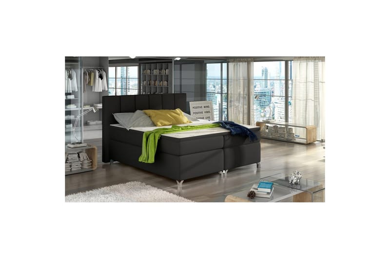 Box Spring Eltap Basilio, Soft 11, Svart, 180x200 cm
