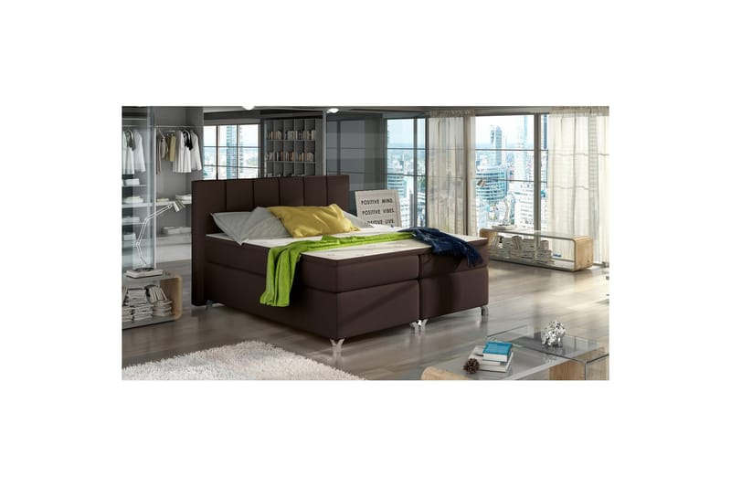 Box Spring Eltap Basilio - Soft 66, Brun, 140x200 cm - Møbler - Senger - Kontinentalsenger