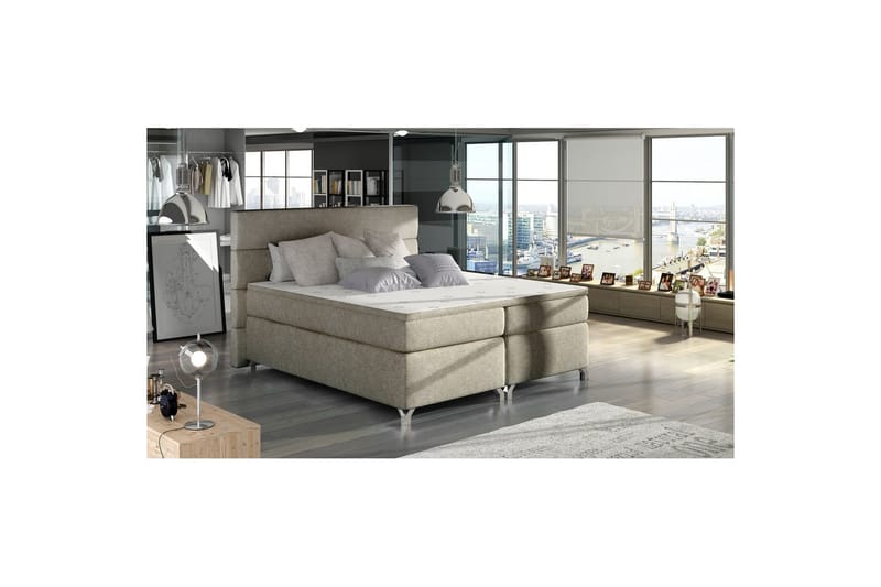 Boxspring Eltap Amadeo - Dora 22, Beige, 180x200 cm - Møbler - Senger - Komplett sengepakke