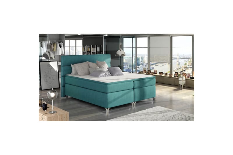 Boxspring Eltap Amadeo - Orinoco 85, Blå, 180x200 cm - Møbler - Senger - Komplett sengepakke