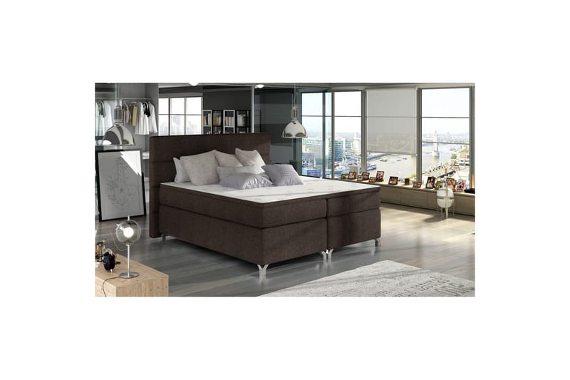 Boxspring Eltap Amadeo - Sawana 26, Brun, 180x200 cm - Møbler - Senger - Komplett sengepakke