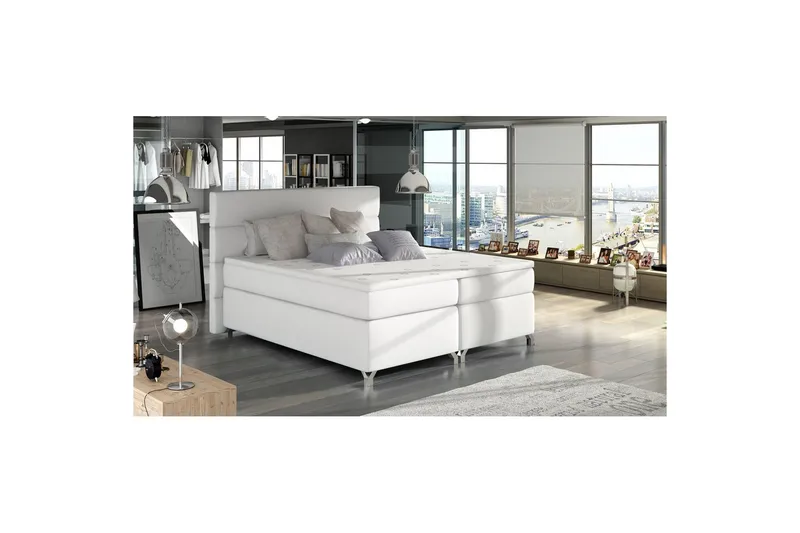 Boxspring Eltap Amadeo - Soft 17, Hvit, 140x200 cm - Møbler - Senger - Komplett sengepakke