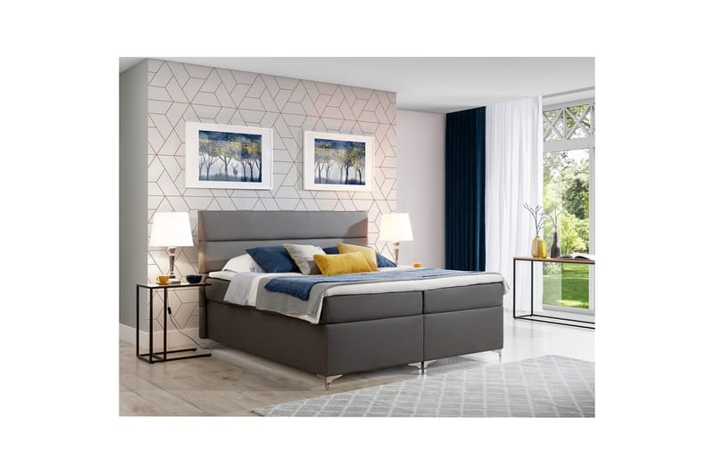 Boxspring Eltap Amadeo, Soft 29, Grå, 160x200 cm