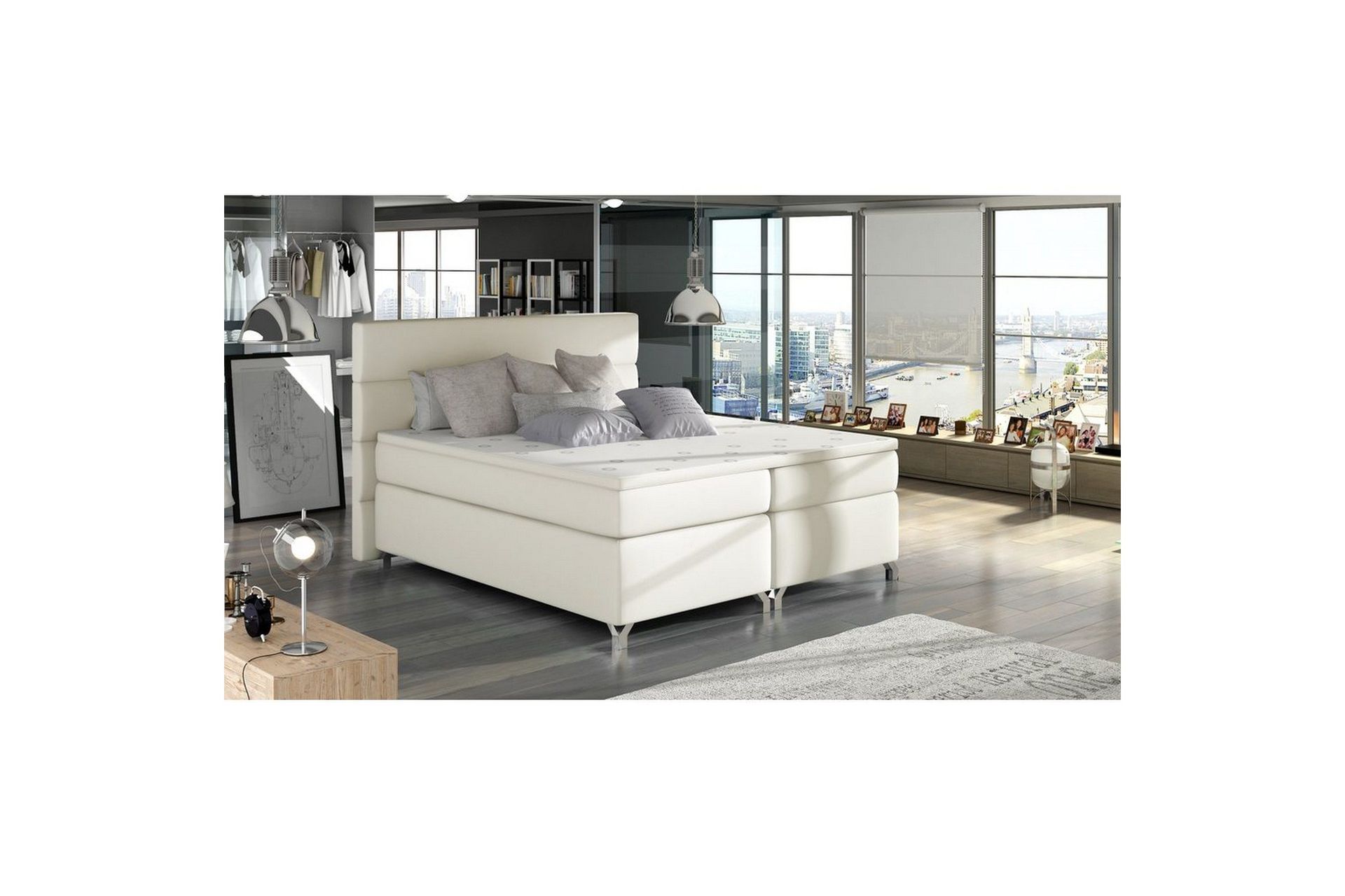 Boxspring Eltap Amadeo - Soft 33, Beige, 160x200 cm