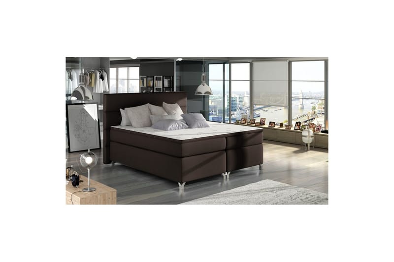 Boxspring Eltap Amadeo, Soft 66, Brun, 160x200 cm