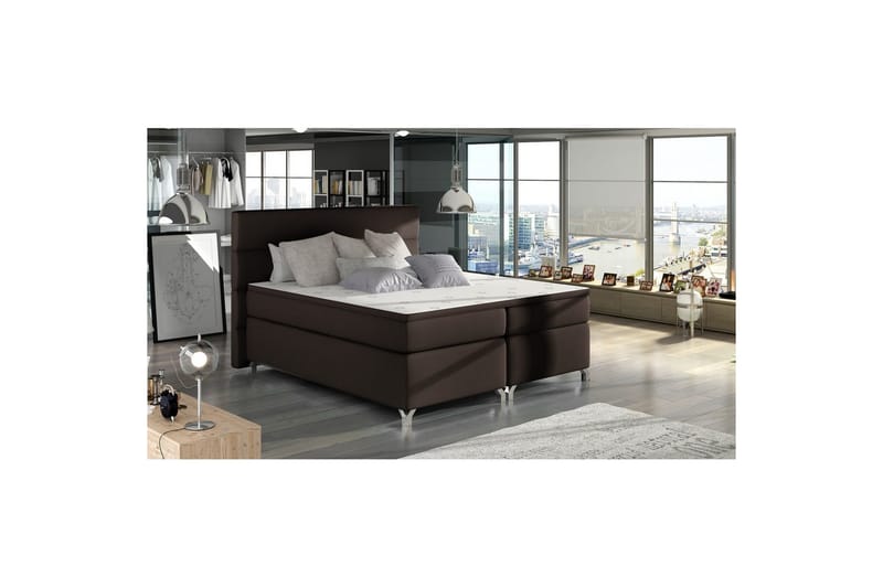 Boxspring Eltap Amadeo - Soft 66, Brun, 160x200 cm - Møbler - Senger - Komplett sengepakke
