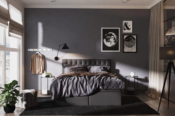 Boxy Komplett Sengepakke Box Bed 120x200 cm - Sort - Møbler - Senger - Komplett sengepakke