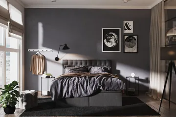 Boxy Komplett Sengepakke Box Bed 160x200 cm - Sort - Møbler - Senger - Komplett sengepakke