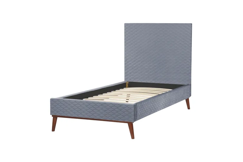 Braydon Sengramme 90x200 cm, Grå/Mørkt tre