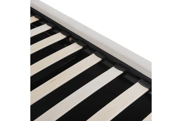 Braylon Sengeramme 160x200 cm i Fløyel med Oppbevaring og Sengegavl - Hvit - Møbler - Senger - Sengeramme & sengestamme